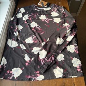 The North Face Black Floral Long Sleeve base layer
